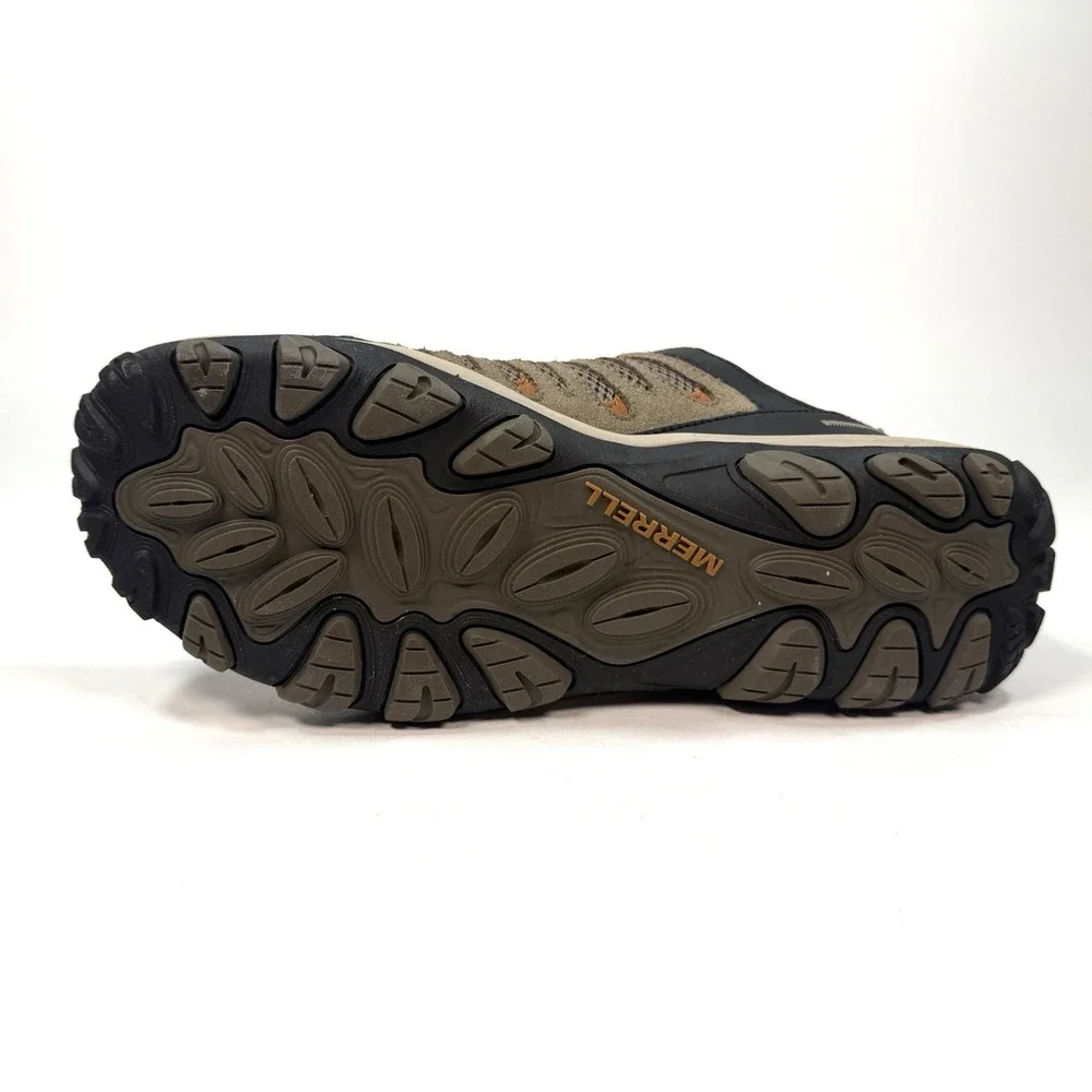 Merrell Mens 12 Hiking Trail Shoes Suede Mesh Outdoor Walking Brown J036949